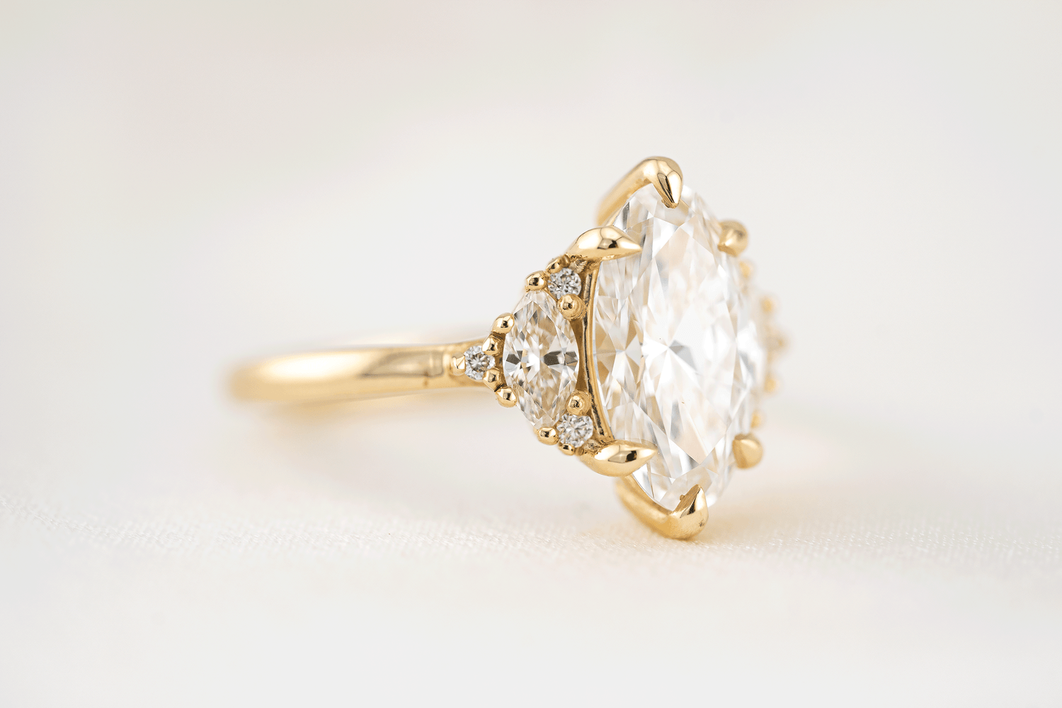 The Maren Ring | 1.96 CT Elongated Oval Diamond - Lavender Creek Gems 