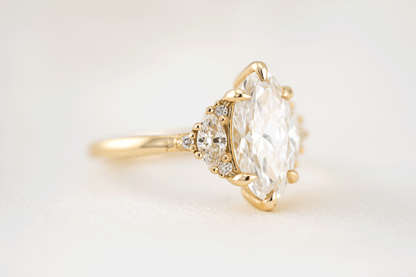 The Maren Ring | 1.96 CT Elongated Oval Diamond - Lavender Creek Gems 