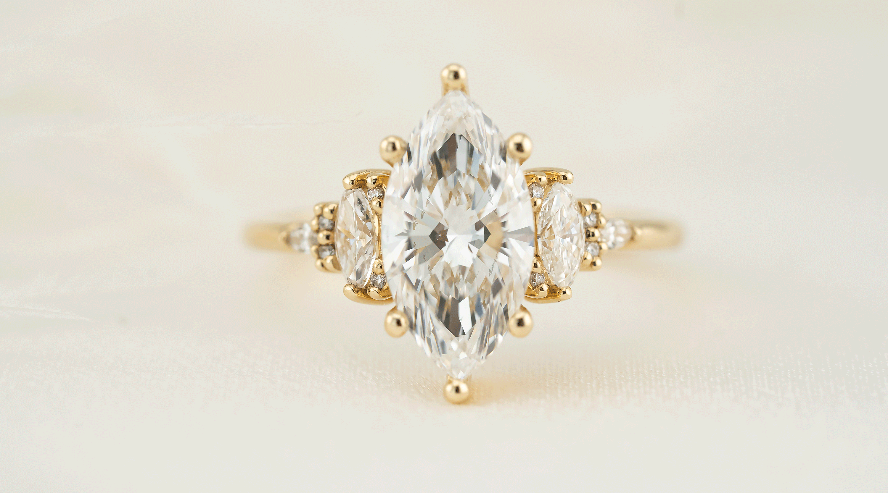 The Low Maeve Ring | Marquise Diamond - Lavender Creek Gems 