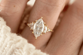 The Low Maeve Ring | Marquise Diamond - Lavender Creek Gems 