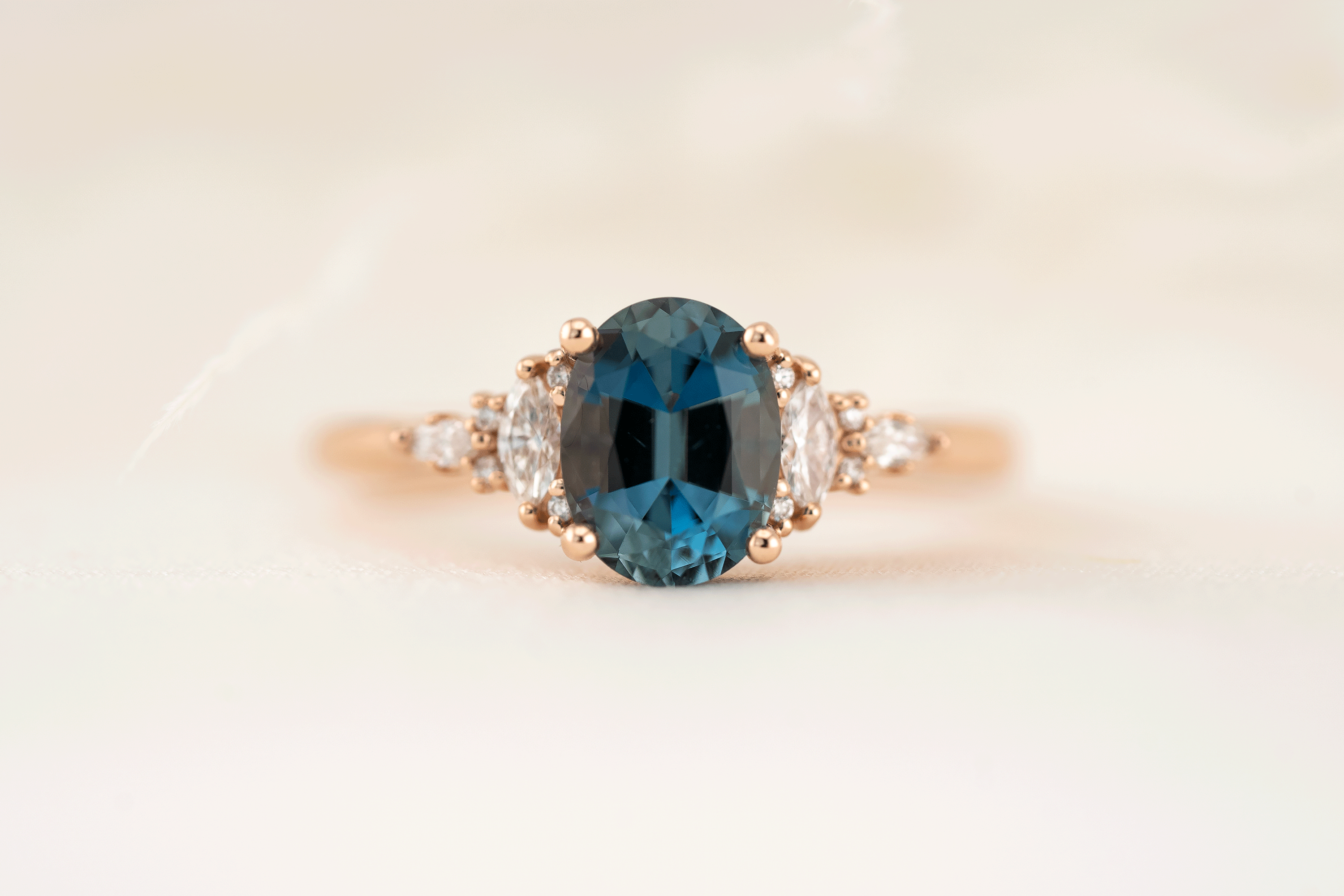 The Maeve Ring | 1.17 CT Oval Aquamarine - Lavender Creek Gems 