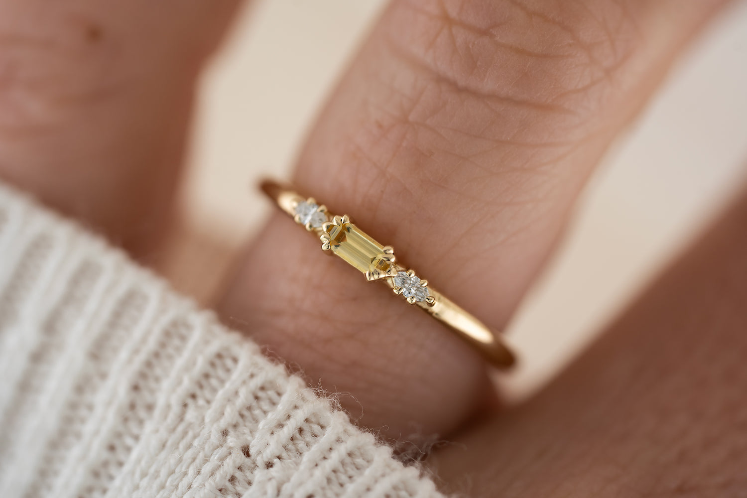 The Sonnet Ring | Yellow Sapphire - Lavender Creek Gems 