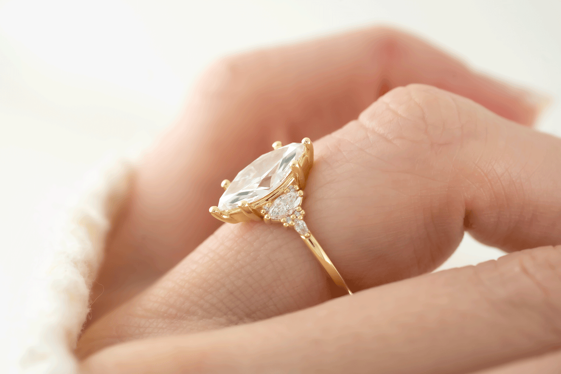 The Low Maeve Ring | Marquise Diamond