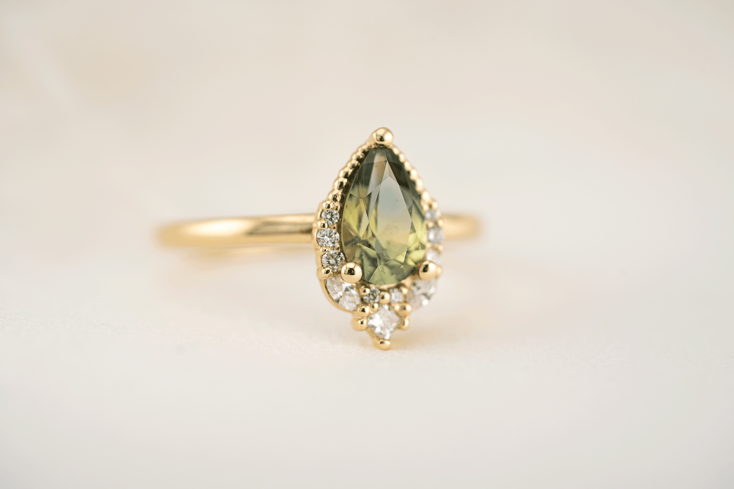 The Charlotte Ring | 1.13 Green Sapphire