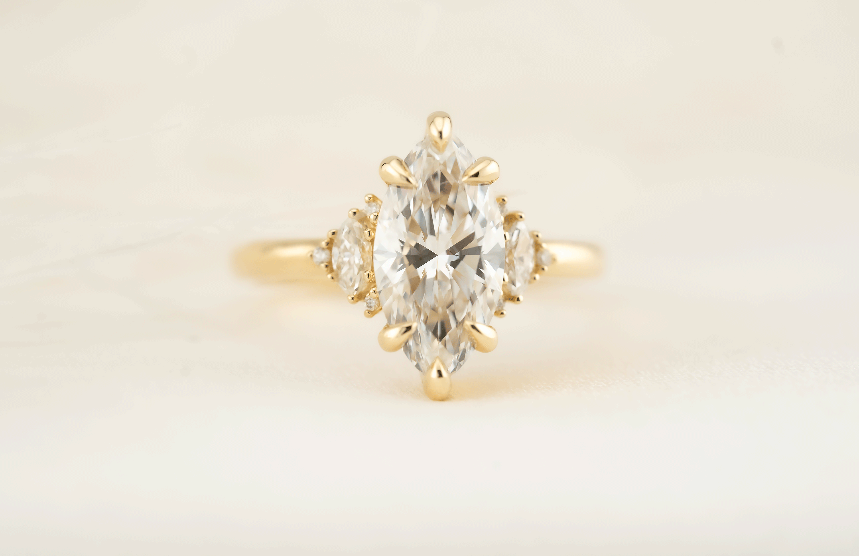The Low Maren Ring | Marquise Diamond - Lavender Creek Gems 