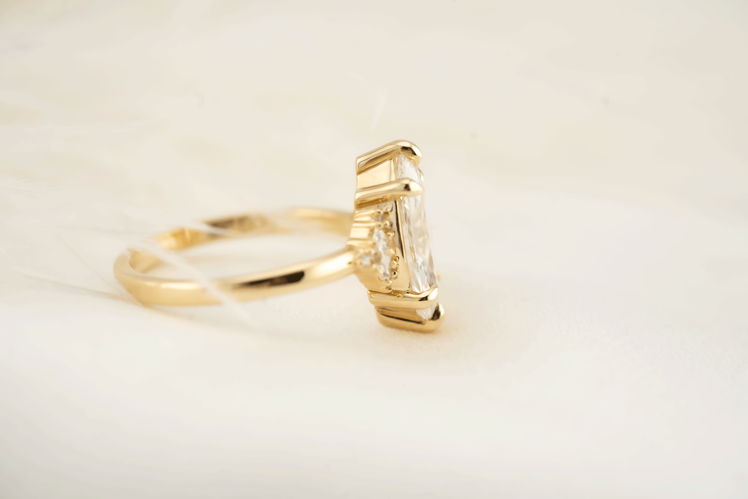 The Low Maren Ring | Marquise Diamond - Lavender Creek Gems 