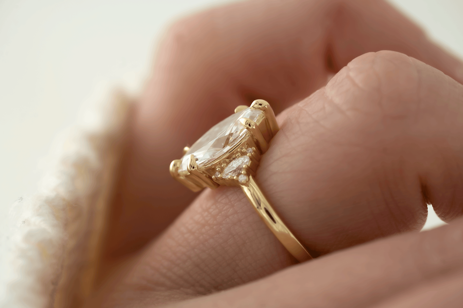 The Low Maren Ring | Marquise Diamond