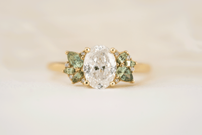 The Fleur Ring | 1.53 CT Portuguese Cut Oval Diamond - Lavender Creek Gems 