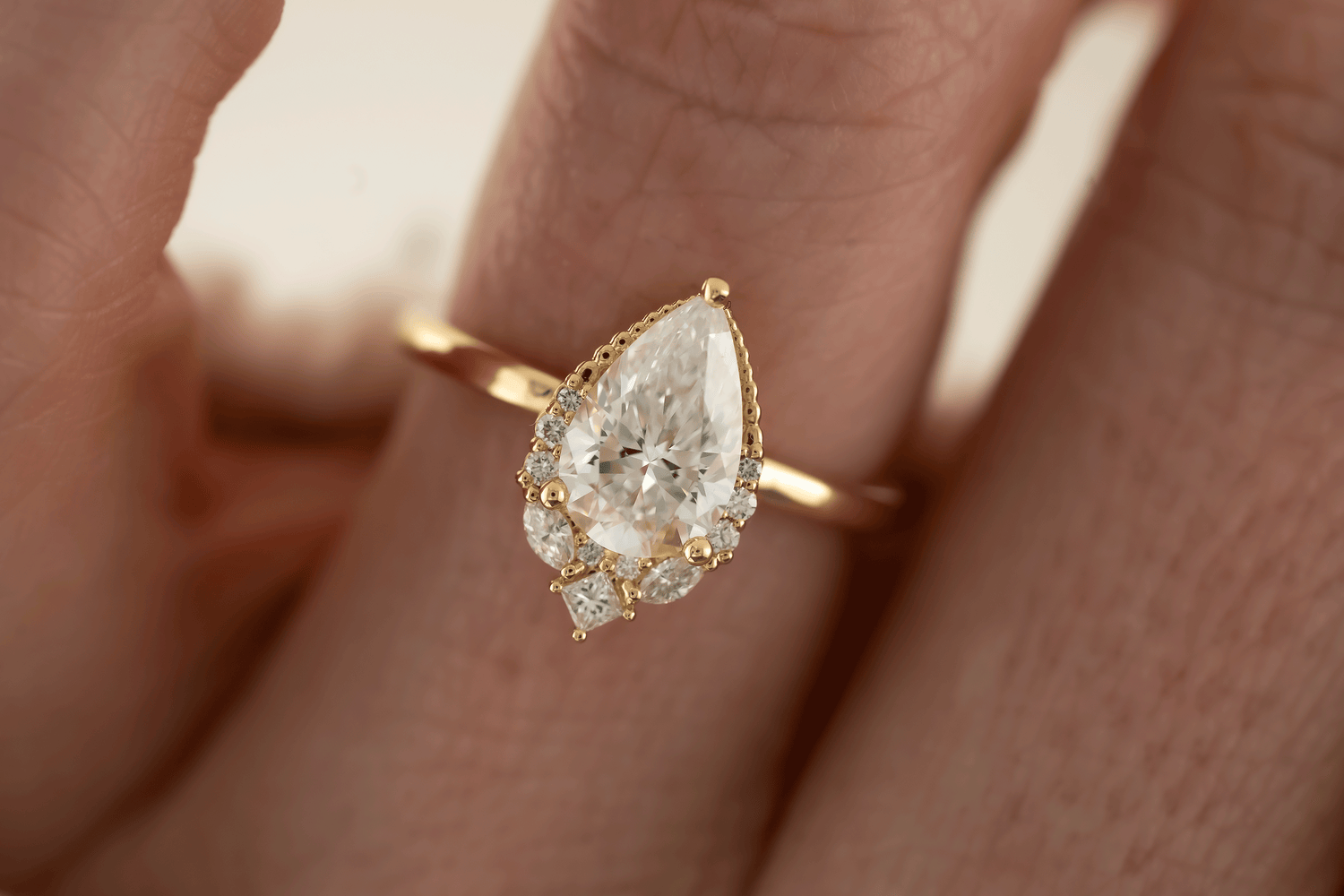 The Charlotte Ring | Pear Diamond