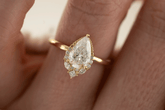 The Charlotte Ring | Pear Diamond - Lavender Creek Gems 
