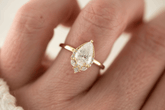 The Charlotte Ring | Pear Diamond - Lavender Creek Gems 