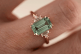 The Mira Ring | 2.69 CT Emerald Cut Lagoon Tourmaline - Lavender Creek Gems 