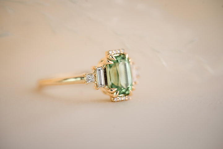 The Sura 1.24 CT Emerald Mint Green Tourmaline Ring