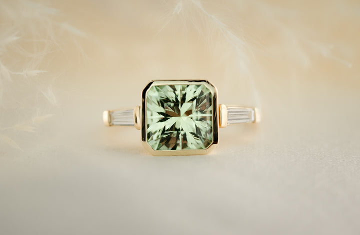 The Lyra 3.35 CT Mint Green Tourmaline Ring