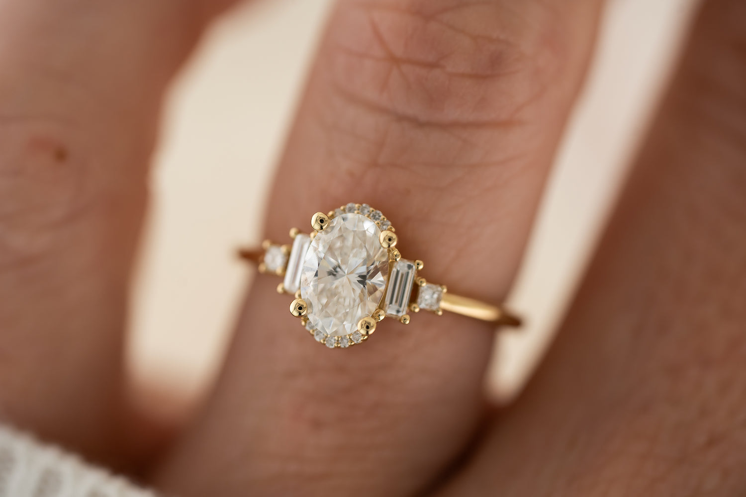 The Sura Ring | Oval Diamond - Lavender Creek Gems 