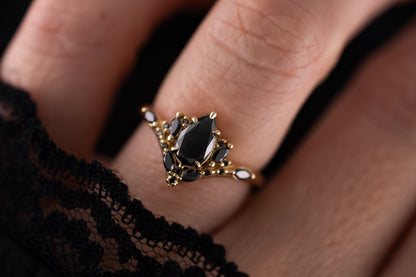 The Aurora Ring | 1 CT Black Diamond
