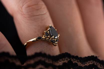 The Aurora Ring | 1 CT Black Diamond
