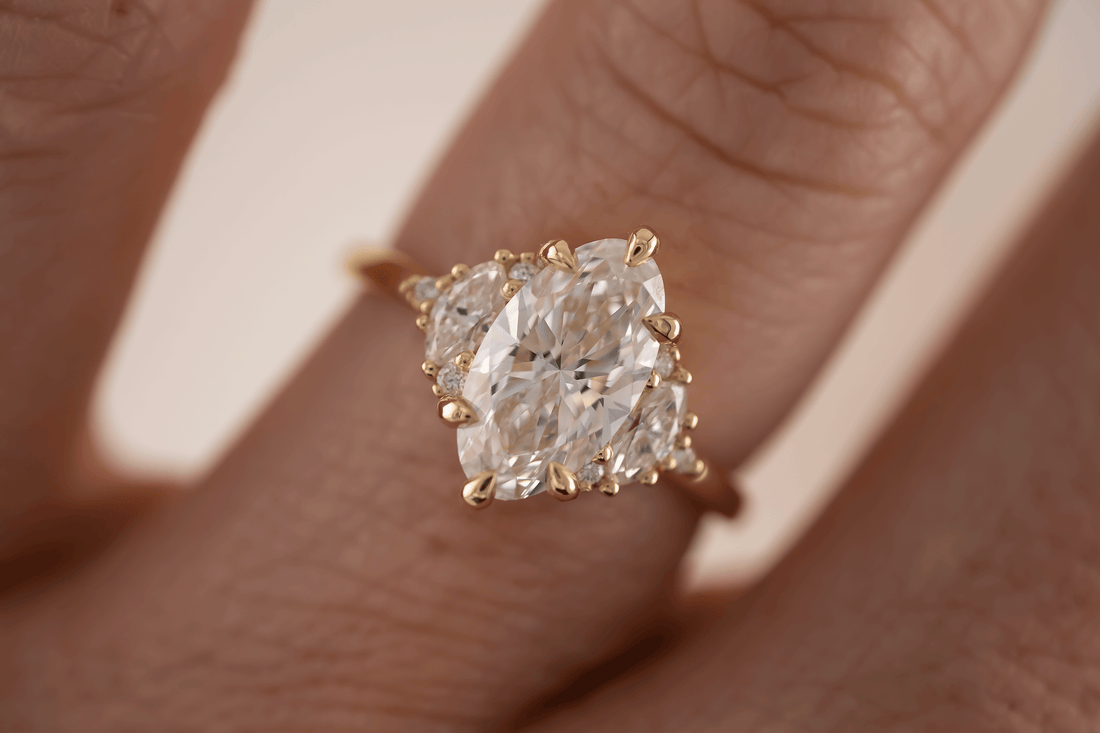 The Maren Ring | 1.96 CT Elongated Oval Diamond - Lavender Creek Gems