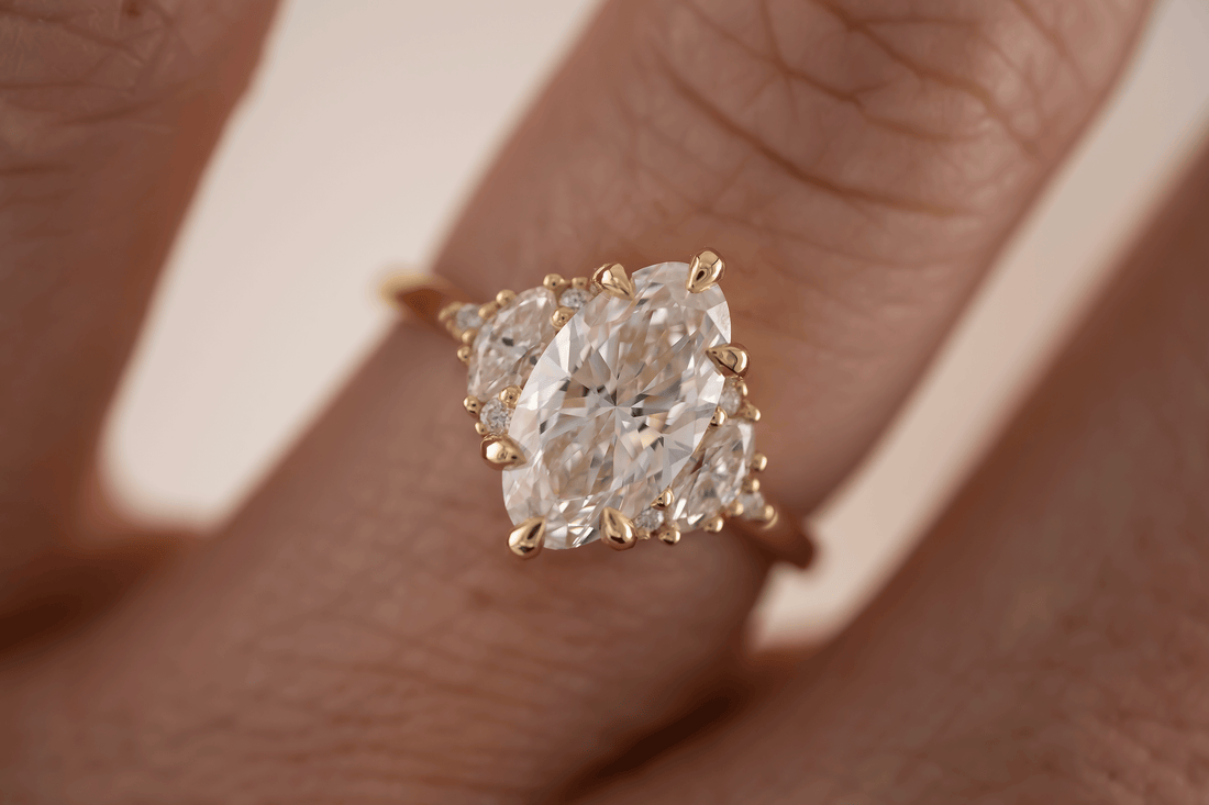 The Maren Ring | 1.96 CT Elongated Oval Diamond - Lavender Creek Gems 