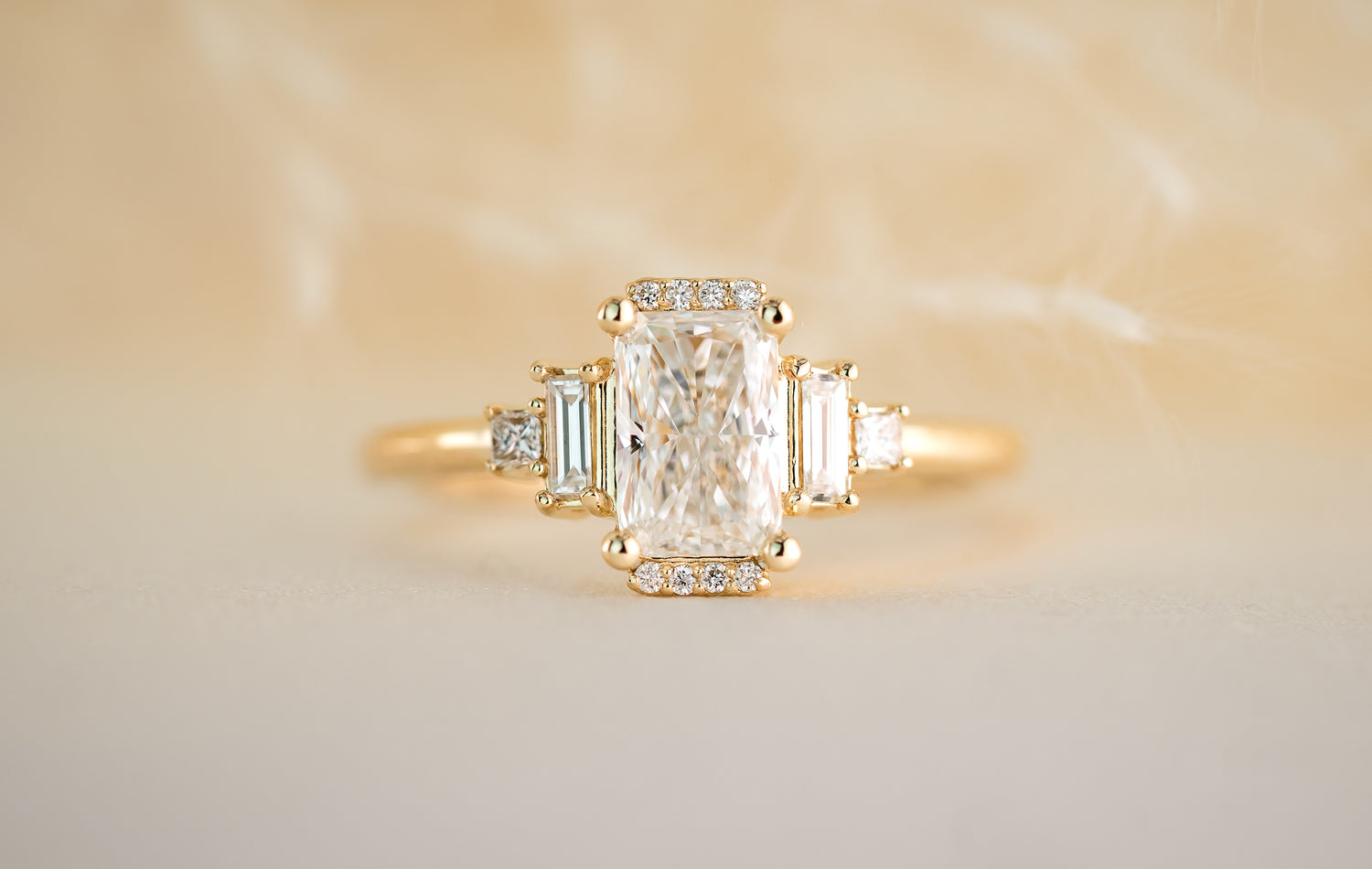 The Sura 1.02 CT Radiant Cut Diamond Ring - Lavender Creek Gems 