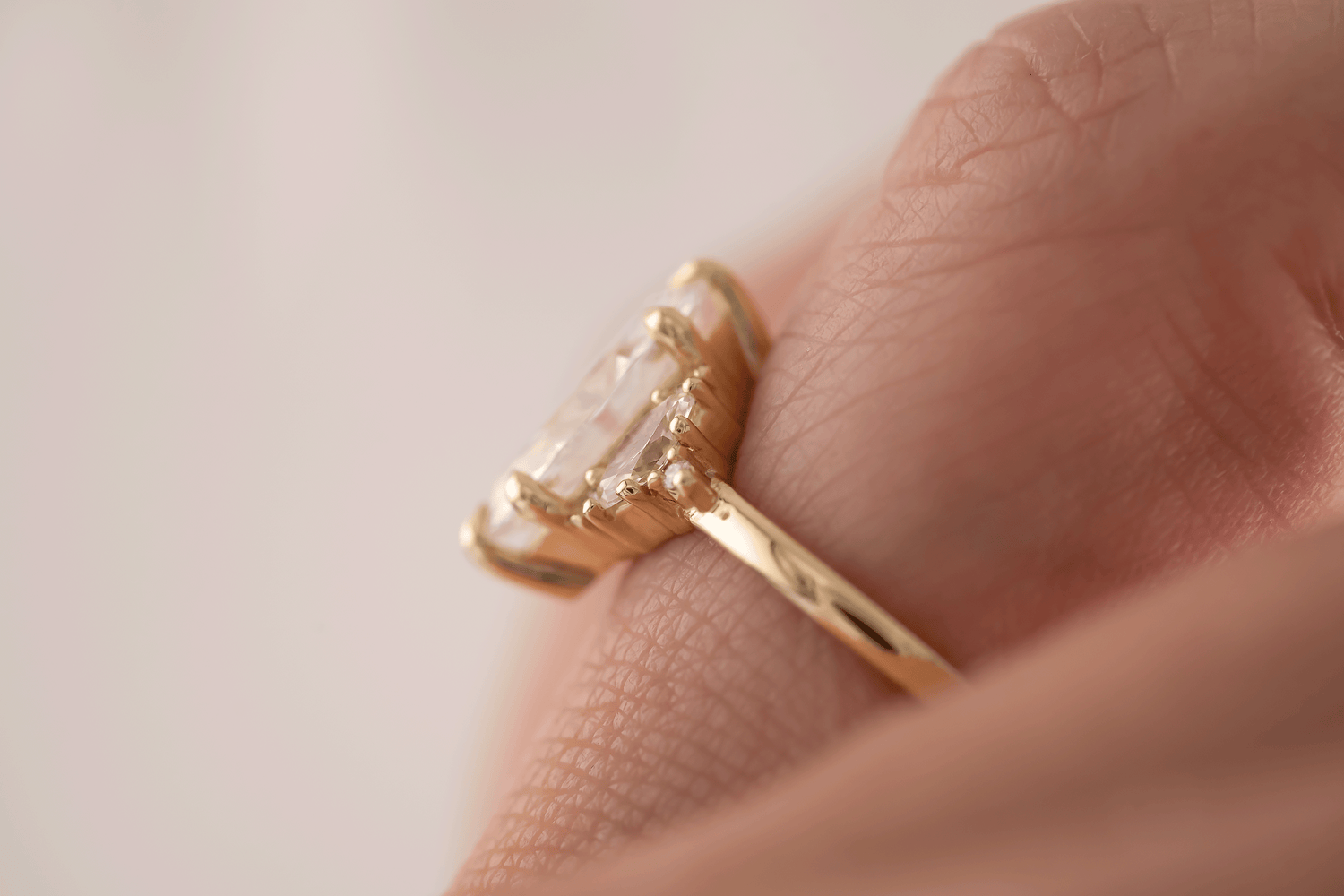 The Maren Ring | 1.96 CT Elongated Oval Diamond - Lavender Creek Gems 