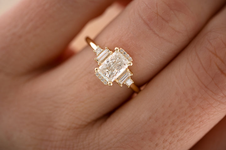 The Sura 1.02 CT Radiant Cut Diamond Ring