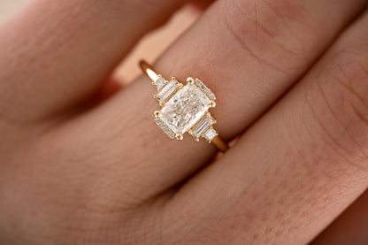 The Sura 1.02 CT Radiant Cut Diamond Ring - Lavender Creek Gems 