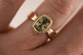 The Veil Ring | 2.59 CT Cushion Green Sapphire - Lavender Creek Gems 