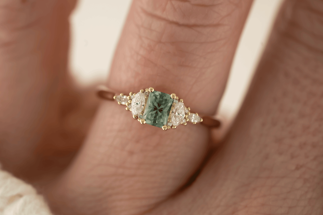 The Maeve Ring | 0.74 CT Regal Radiant™ Montana Sapphire - Lavender Creek Gems