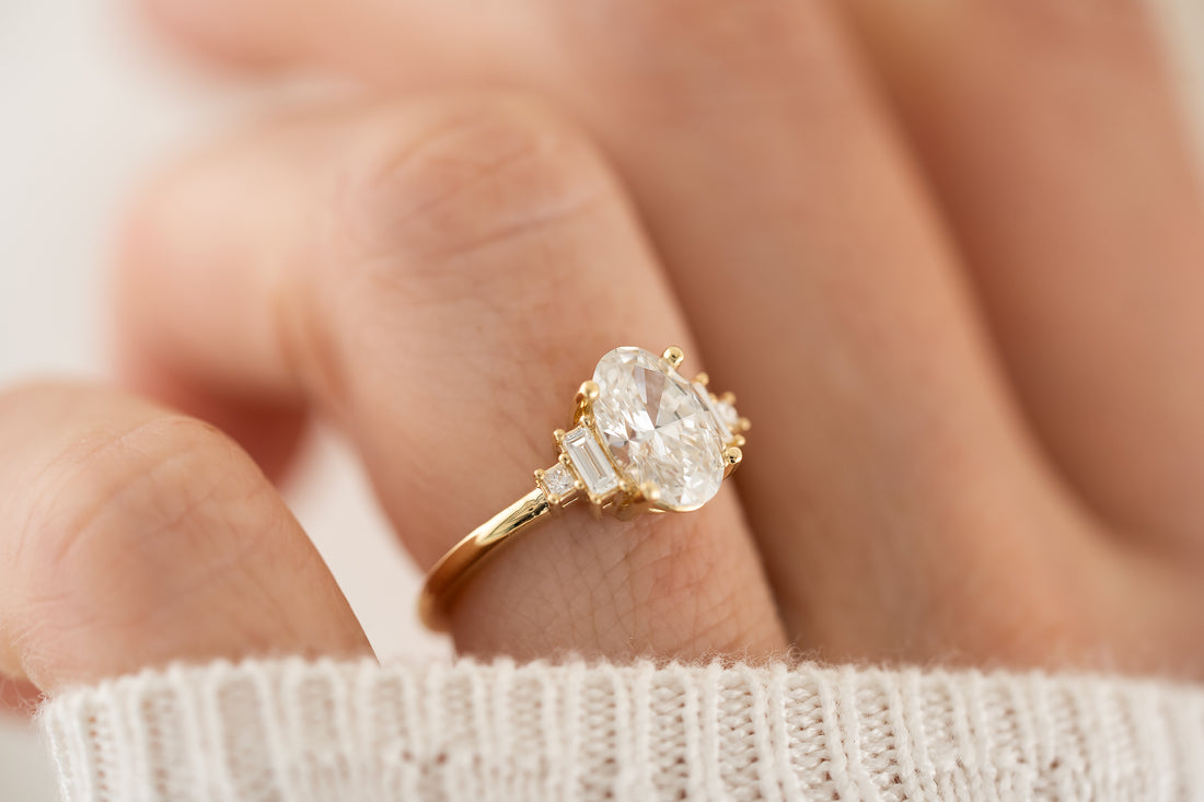 The Mira Ring | Oval Diamond - Lavender Creek Gems 