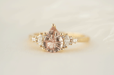 The Maeve Ring | 1.4 CT Pear Starbrite™ Pink Sapphire - Lavender Creek Gems 