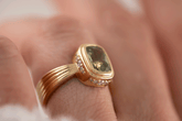 The Veil Ring | 2.59 CT Cushion Green Sapphire - Lavender Creek Gems 