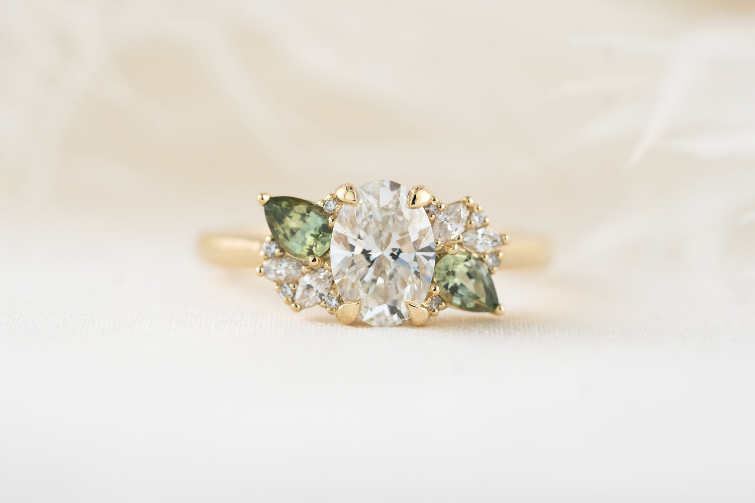 The Fleur Ring | Oval Diamond - Lavender Creek Gems 