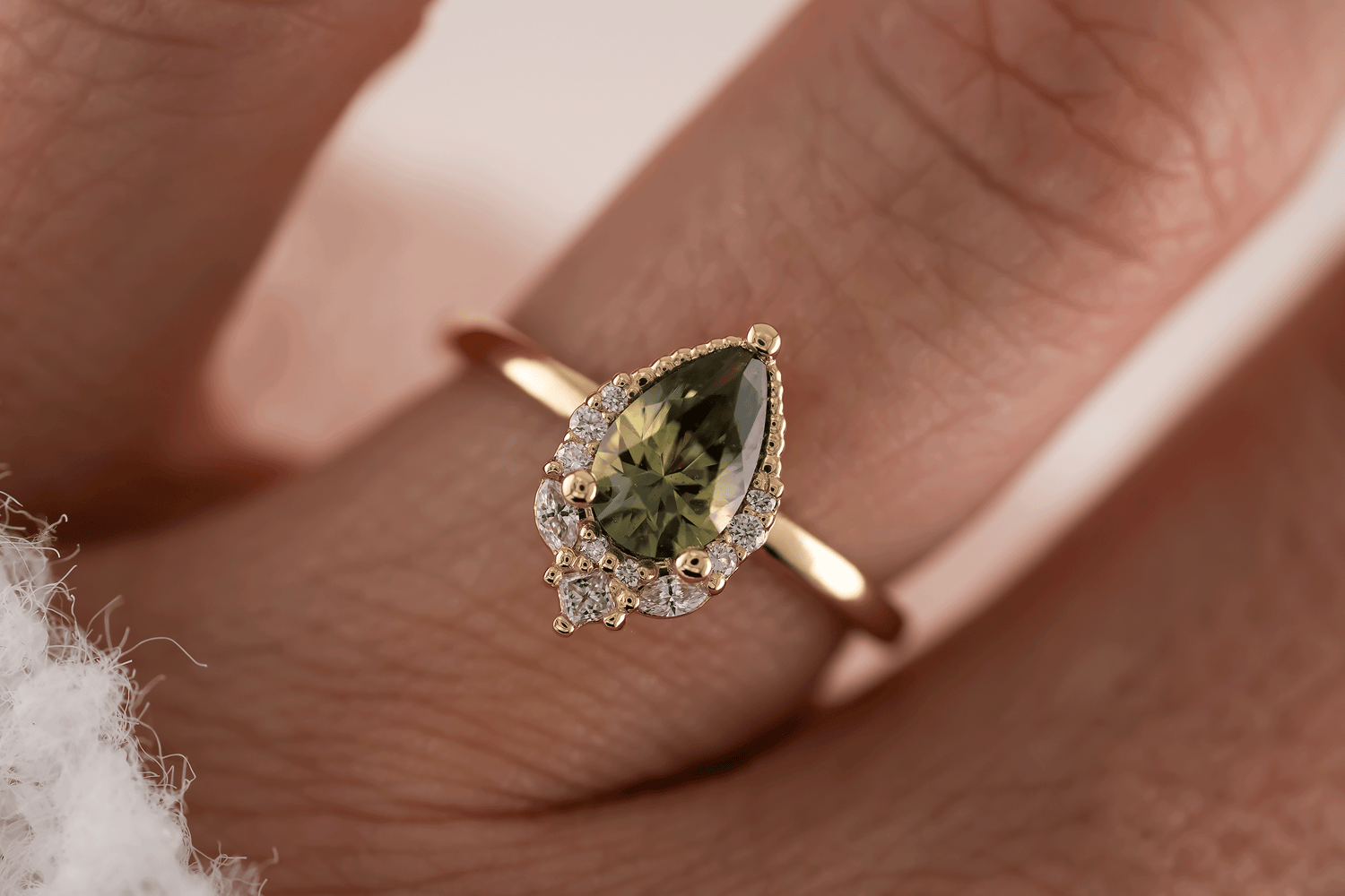 The Charlotte Ring | 1.13 Green Sapphire