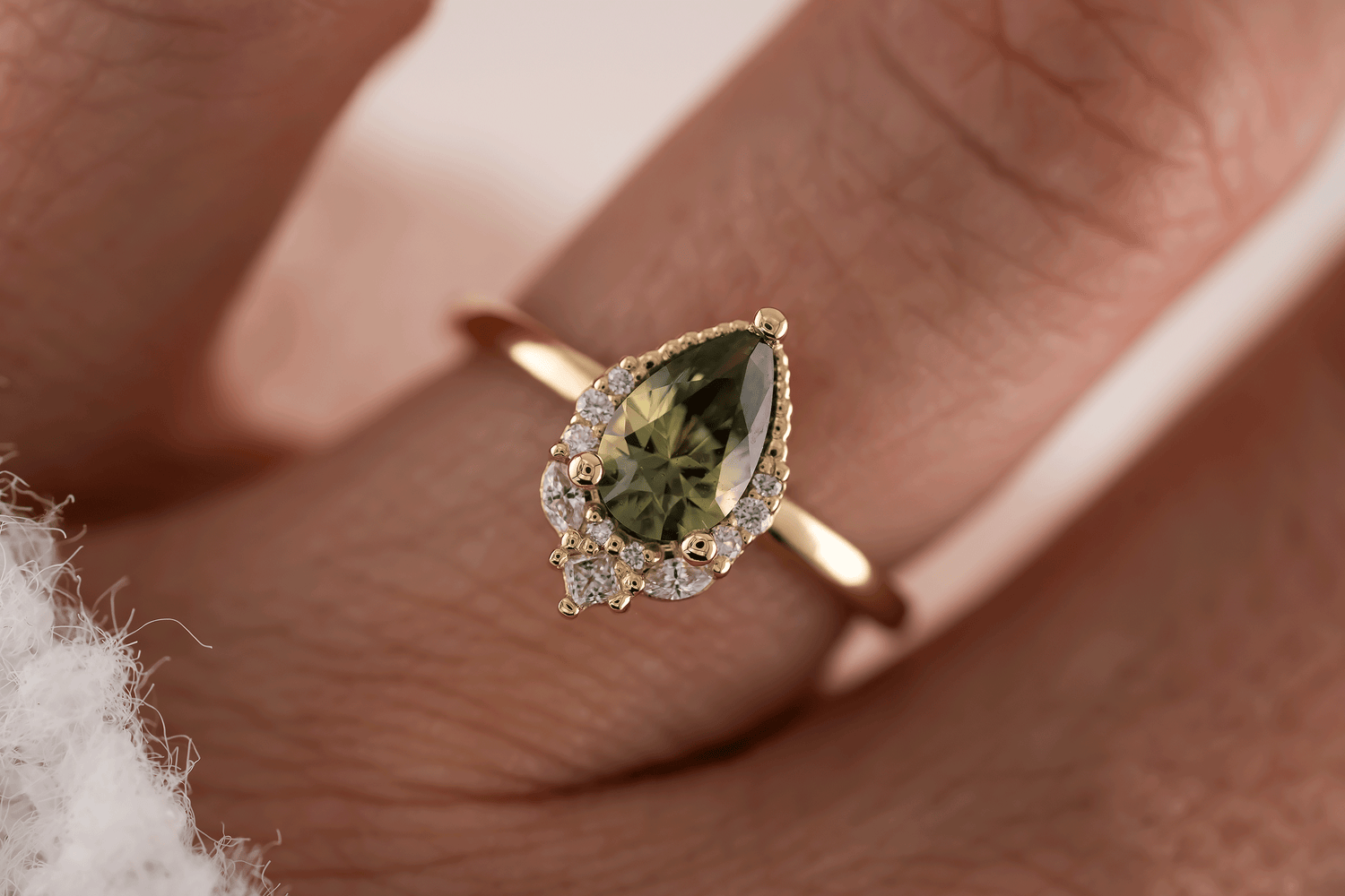 The Charlotte Ring | 1.13 Green Sapphire