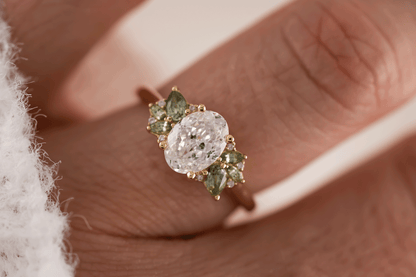 The Fleur Ring | 1.53 CT Portuguese Cut Oval Diamond - Lavender Creek Gems 