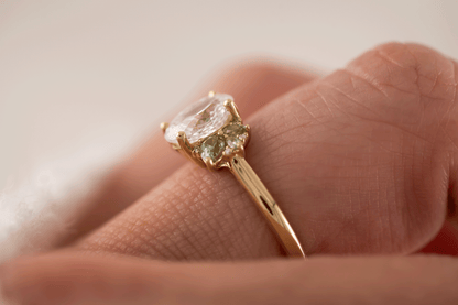 The Fleur Ring | 1.53 CT Portuguese Cut Oval Diamond - Lavender Creek Gems 
