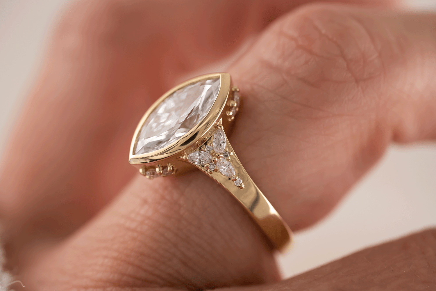 The Daylight Ring | 2 CT Marquise Diamond - Lavender Creek Gems 