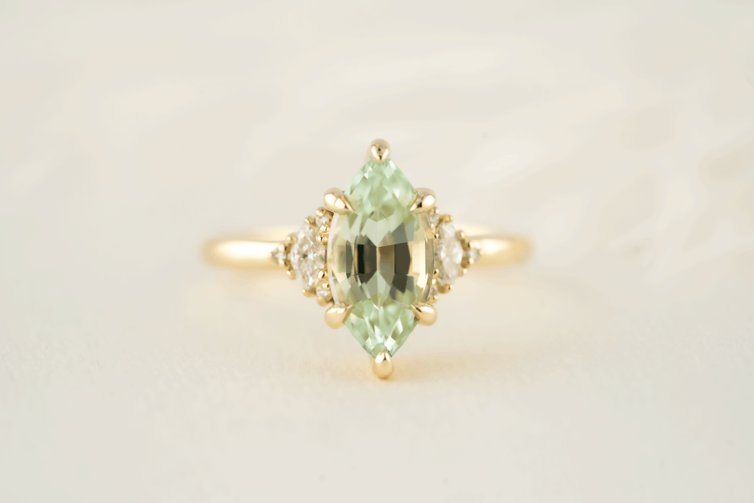 The Maren Ring | 1.93 CT Marquise Seafoam Green Tourmaline