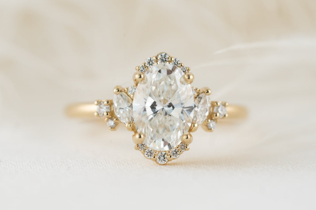 The Naevia Ring | Oval Diamond - Lavender Creek Gems 