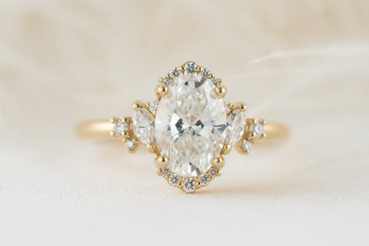 The Naevia Ring | Oval Diamond - Lavender Creek Gems 