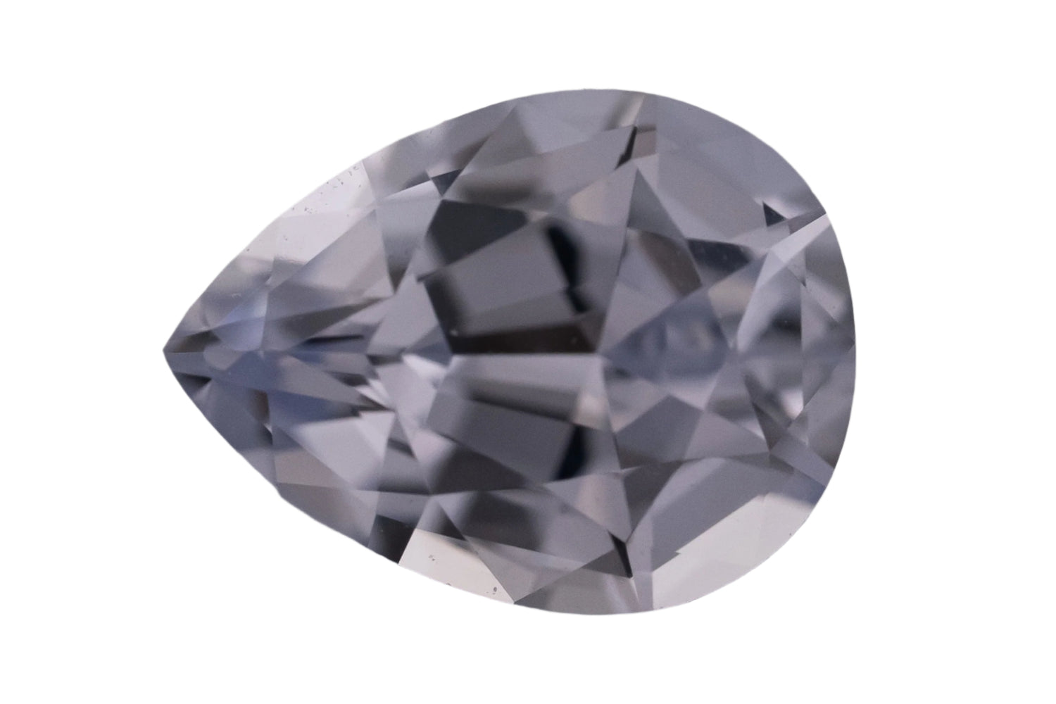 1.75 CT Pear Cut Pastel Gray/Blue Sapphire