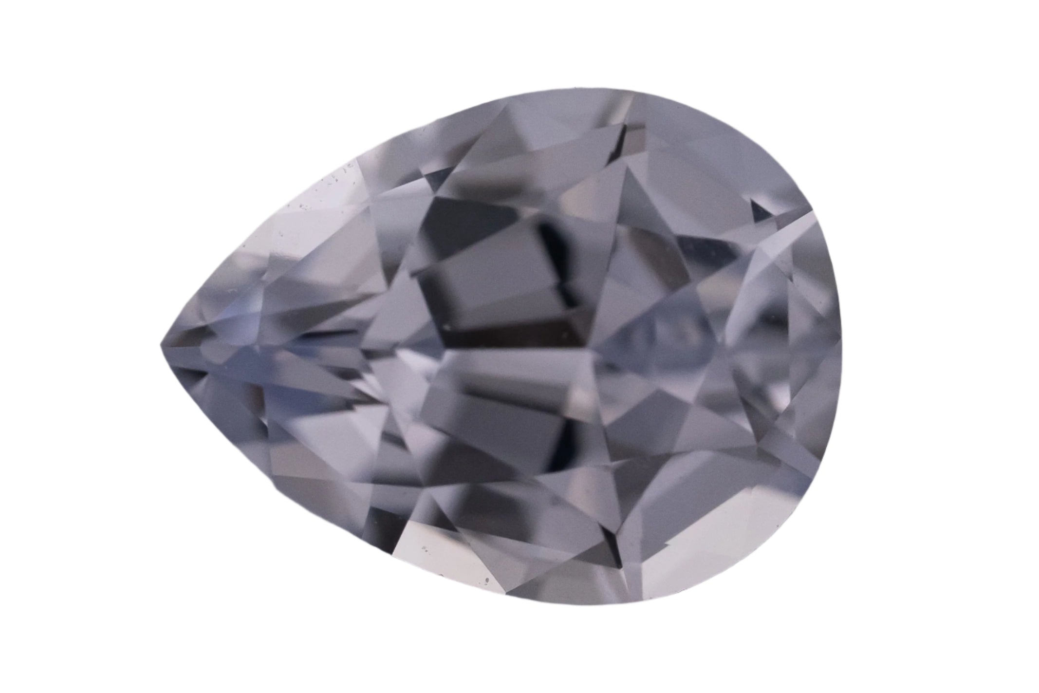 1.75 CT Pear Cut Pastel Gray/Blue Sapphire