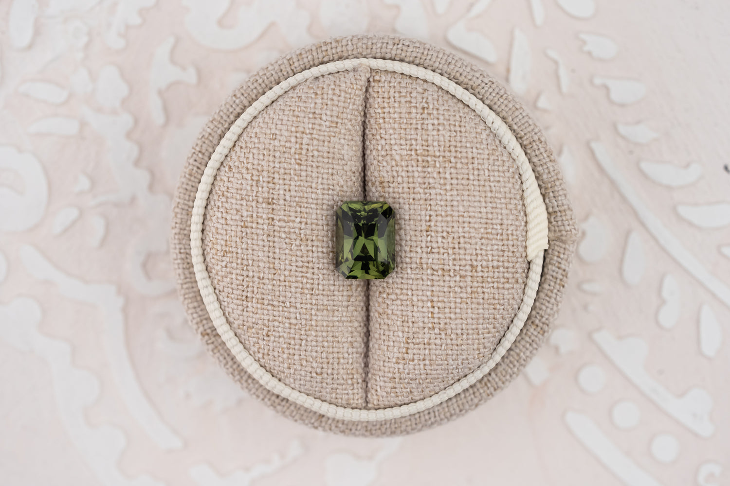 3.56 CT Radiant Cut Forest Green Sapphire - Lavender Creek Gems 