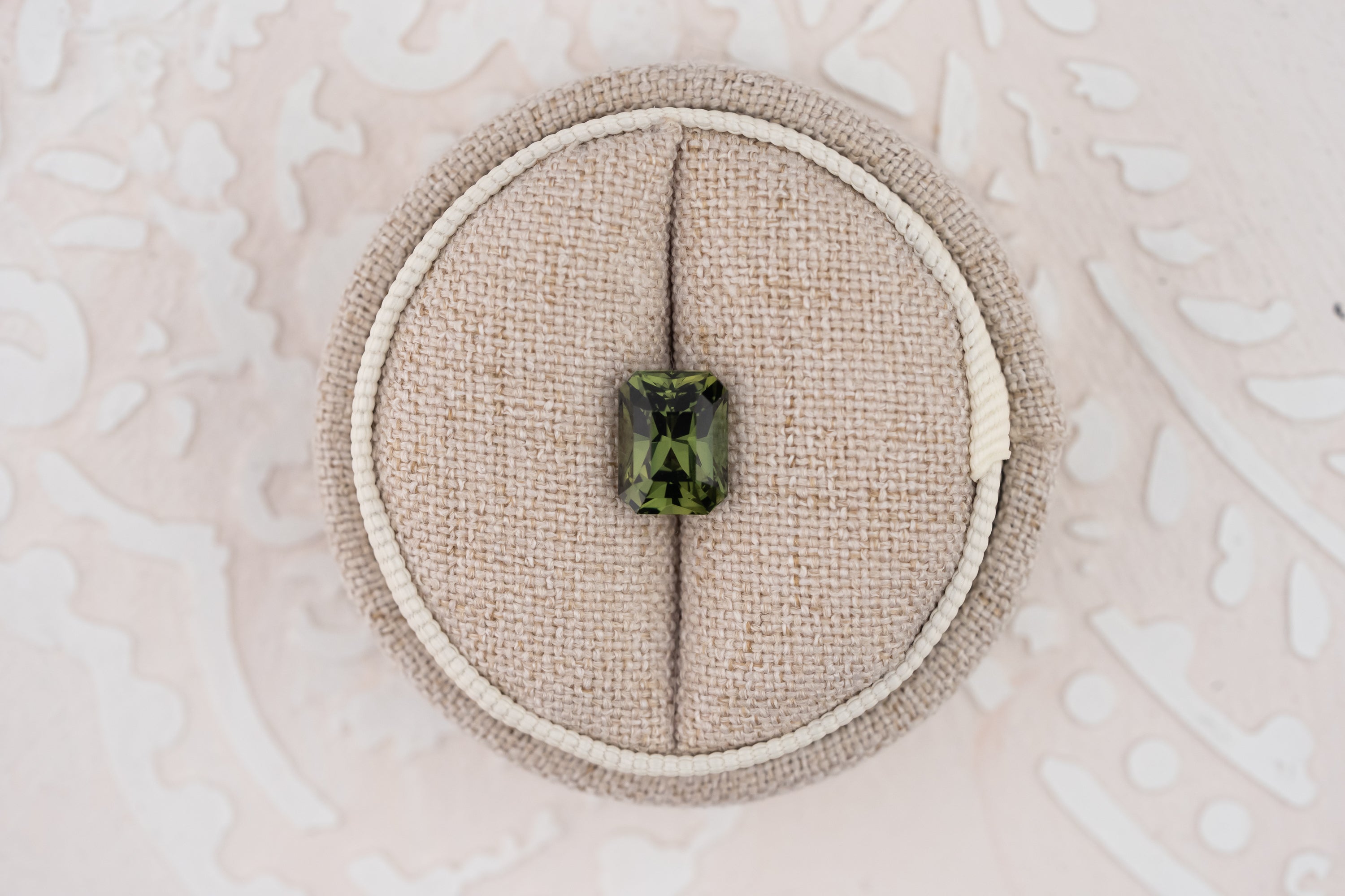 3.56 CT Radiant Cut Forest Green Sapphire - Lavender Creek Gems 