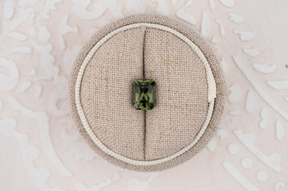 3.56 CT Radiant Cut Forest Green Sapphire - Lavender Creek Gems 