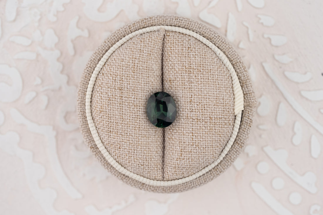 3.01 CT Oval Deep Teal Sapphire - Lavender Creek Gems 