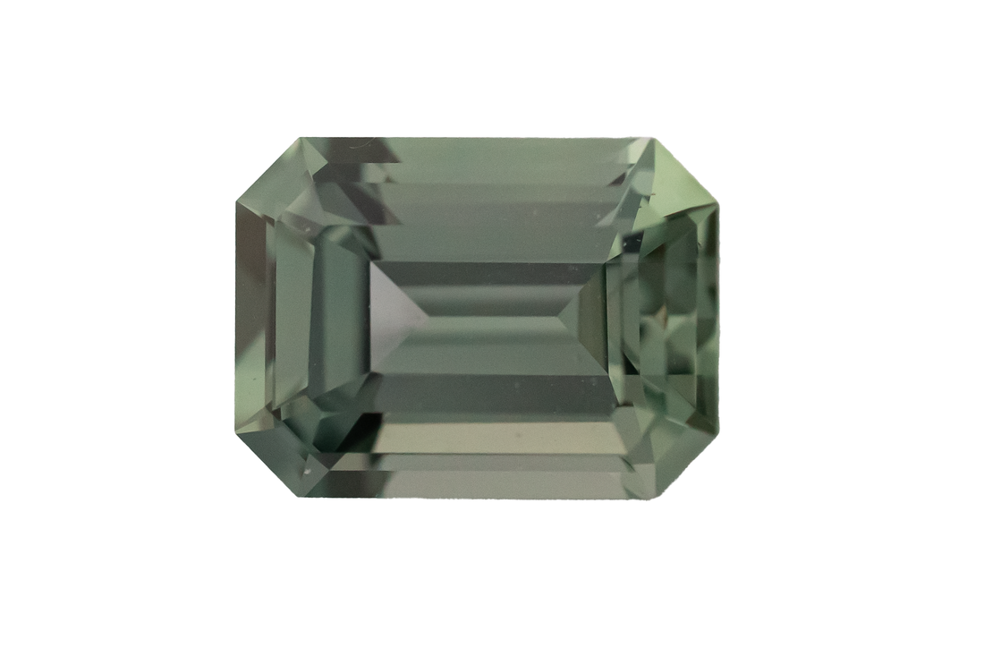 1.51 CT Emerald Cut Teal/Green Sapphire - Lavender Creek Gems 