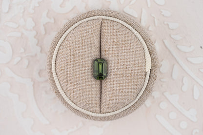 2.03 CT Emerald Cut Dark Green Sapphire - Lavender Creek Gems 