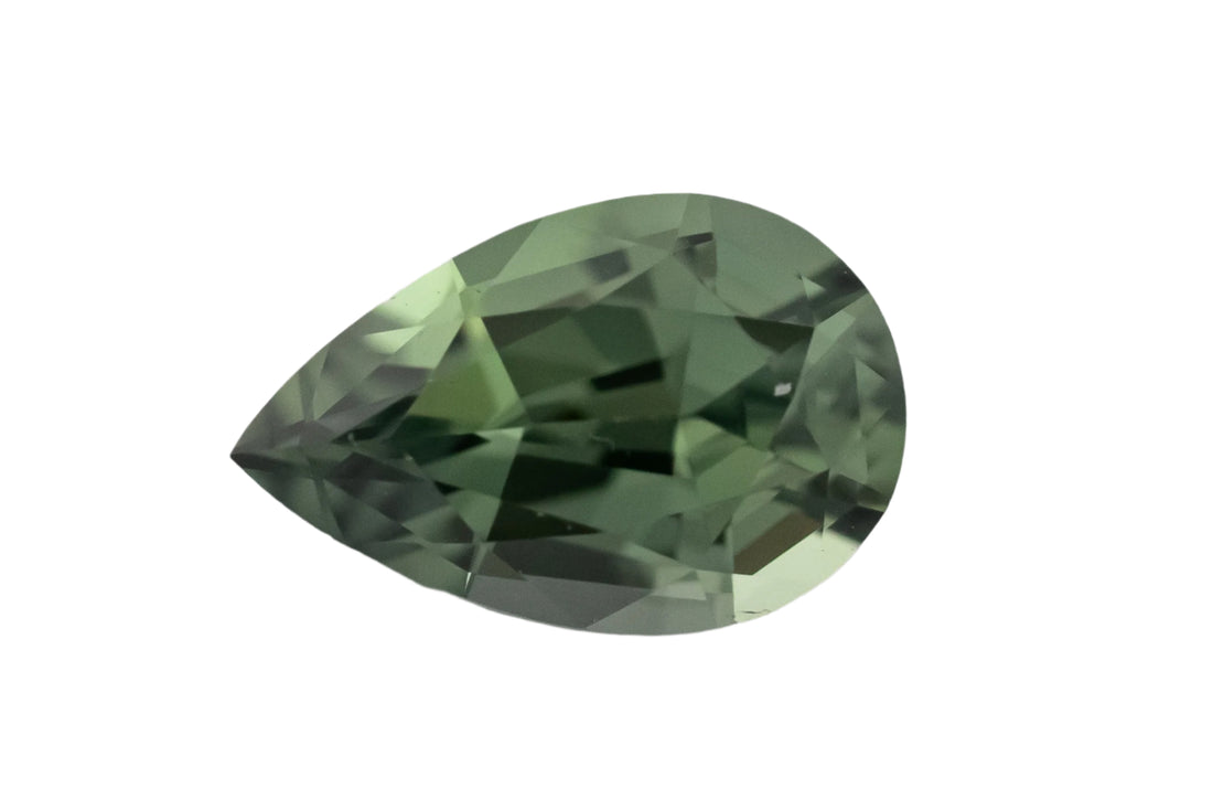 1.23 CT Pear Cut Teal/Green Sapphire - Lavender Creek Gems 